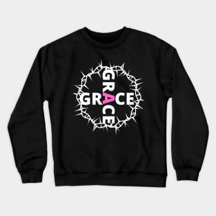 Grace With Thorn Crown Christian Design Crewneck Sweatshirt